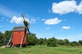 Traditional windmill on Swedish island Oland